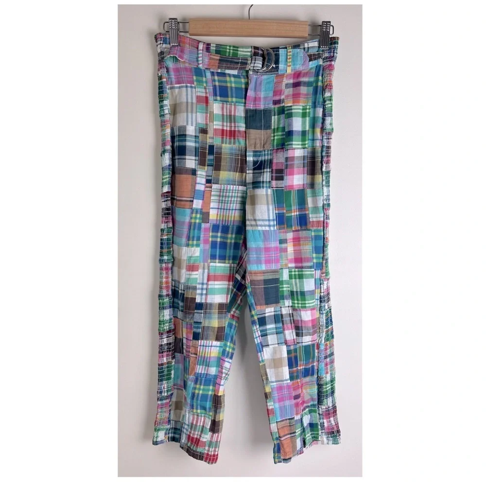 Free People | Keep Me Smocked Crop Patchwork Pants | 6